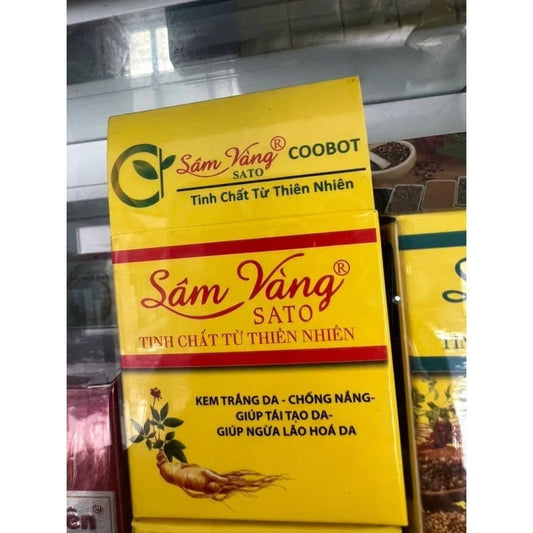 02 Boxes *15g - Kem trắng da sâm vàng sato chính hãng,Kem tái tạo da , chông nắng sâm vàng sato cao cấp tinh chất từ thiên nhiên hộp