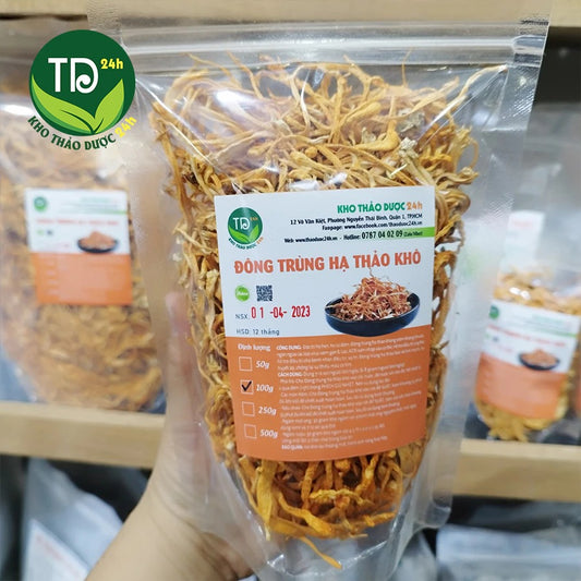 250 Gram - Đông trùng hạ thảo, hàng loại 1, nguyên liệu làm chè dưỡng nhan, pha trà, hầm canh, chưng yến, nấu cháo, ngâm mật ong