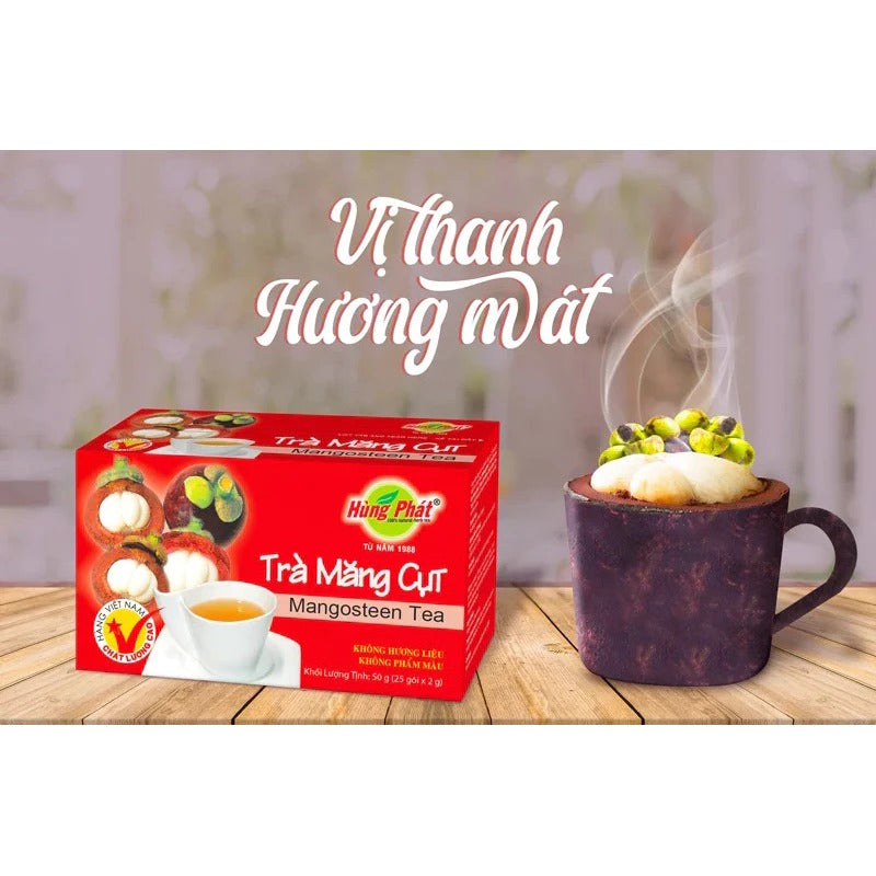 02 Boxes - Trà măng cụt Hùng Phát (hộp 25 gói)