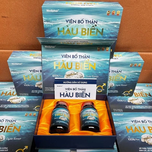 02 Boxes - Viên bổ thận Hàu Biển giúp tăng cường sinh lực, hỗ trợ cải thiện sinh lý nam giới - Hộp 2 lọ x 30 viên