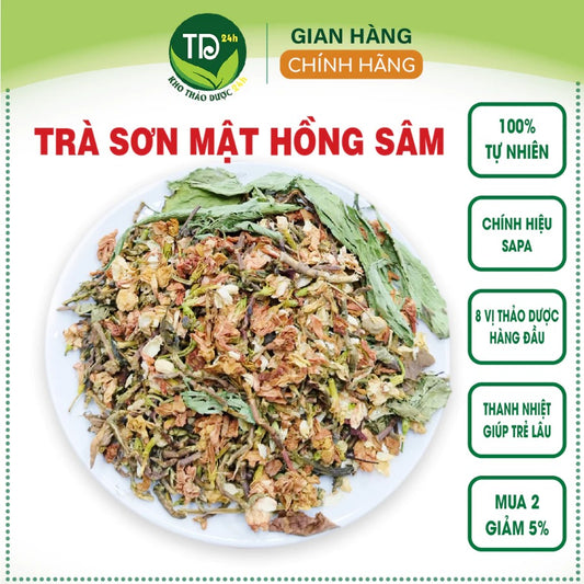 500 Gram - Trà sơn mật hồng sâm SaPa kết hợp từ 4 loại thảo dược quý, thanh nhiệt, giải độc