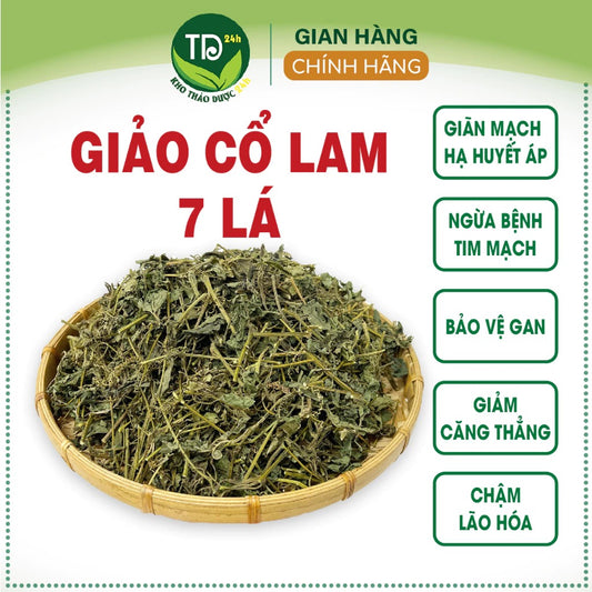 500 Gram -Trà giảo cổ lam 7 lá SaPa, giảm cholesterol trong máu, lưu thông máu não, ngừa tai biến, đột quỵ