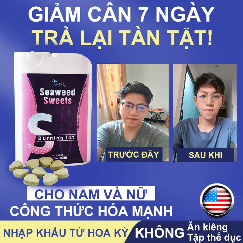 ESMOND-7 ngày giảm cân cấp tốc （1-16kg）giảm cân giảm mỡ bụng 1 hộp 10 viên mua hai tặng một