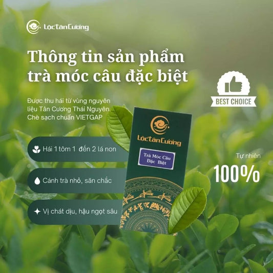 Trà Tân Cương Móc Câu Đặc Biệt Lộc Tân Cương Hộp 250g Trà Sạch Tiêu Chuẩn VietGap