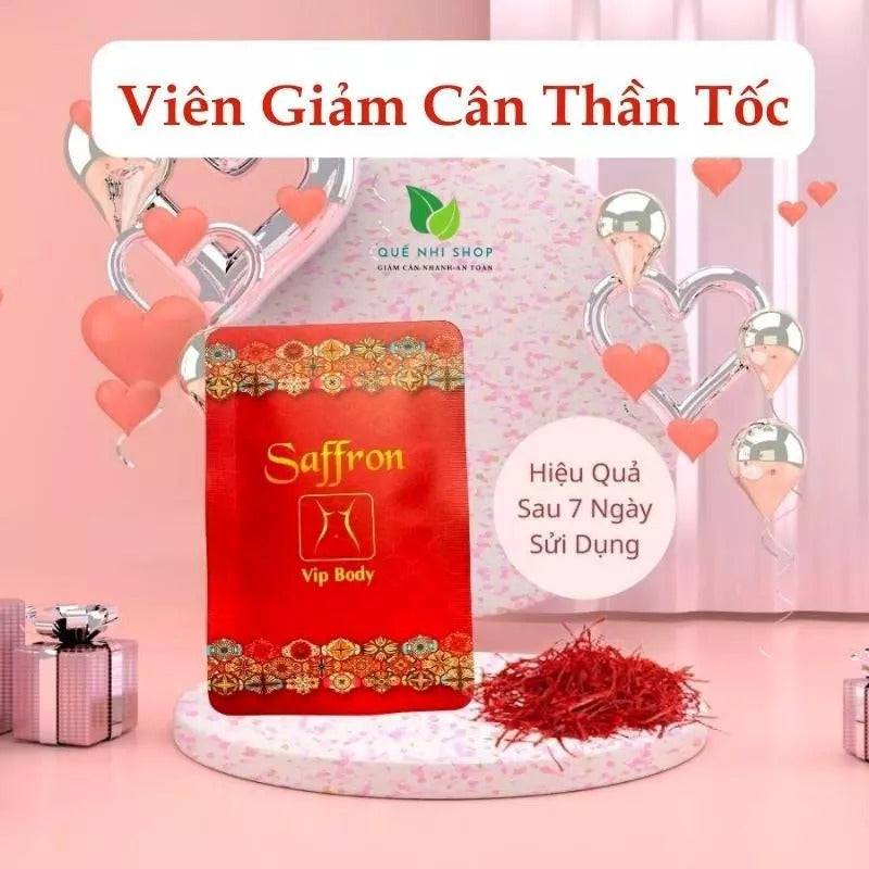 02 Boxes -Giảm Cân Saffron Liệu Trình 7 Ngày Giảm Cấp Tốc 2-4 Kg Cơ Địa Chai Lì Khó Giảm