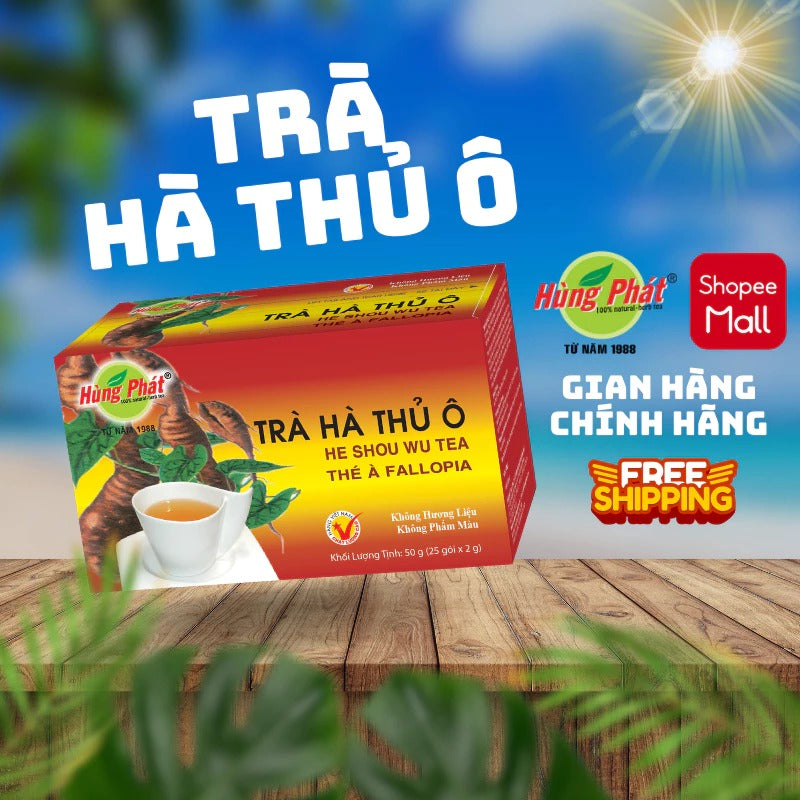 02 Boxes - Trà Hà Thủ Ô Hùng Phát 50gr