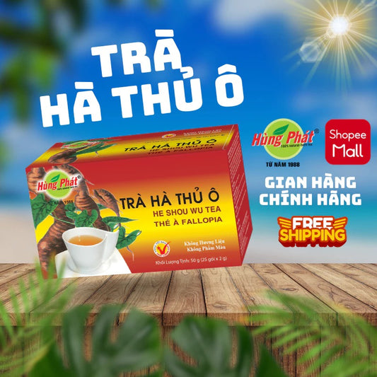 02 Boxes - Trà Hà Thủ Ô Hùng Phát 50gr