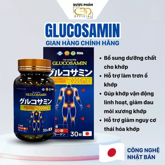 02 Boxes - Viên xương khớp Glucosamin 2000mg Nhật [Chính Hãng] ✅Đau nhức xương khớp thoái hóa thoát vị tê bì tay chân hộp 30 viên