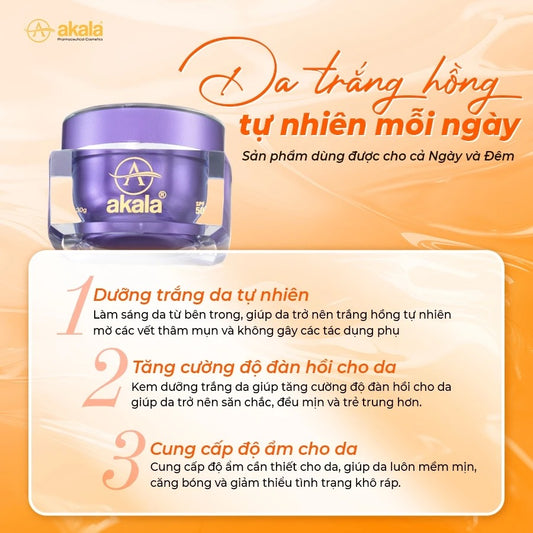 Kem Dưỡng Trắng - Chống Nắng - Chống Lão Hoá - Ngừa Mụn Nhau Thai Cừu & Collagen Peptide akala 30gram