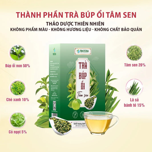 02 Boxes - Trà búp ổi tâm sen TRATOSA 5 vị giúp giảm cân, tiêu mỡ nhanh,sáng da,đẹp da,ngăn ngừa lão hóa an toàn thiên nhiên