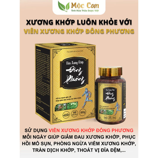 Viên uống hỗ trợ xương khớp Đông Phương, giảm đau nhức xương khớp, thoát vị đĩa đệm, tràn dịch khớp