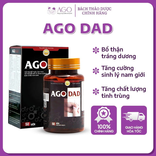 AGO DAD - chiết xuất từ thảo dược tự nhiên, giúp tăng cường sinh lí, tăng sức khỏe sinh sản nam giới (50 vien)