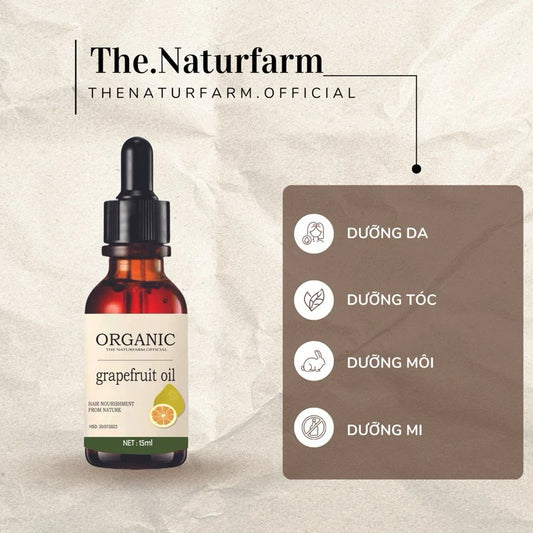 Tinh dầu vỏ bưởi nguyên chất Naturfarm 100ML [ Grapefruit Oil ]