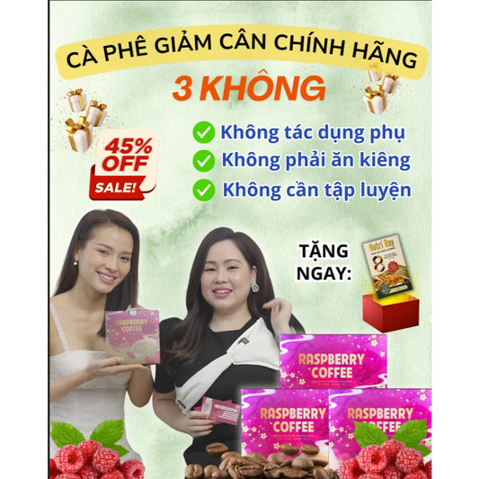 Combo 4 Cafe Giảm Cân Mâm Xôi Raspberry Chính Hãng LHV - Max Eagle