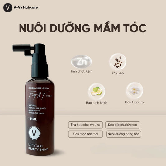 Xịt bưởi Nano kích mọc tóc nhanh dài làm dày và giảm rụng tóc Vyvyhaircare V 115ml