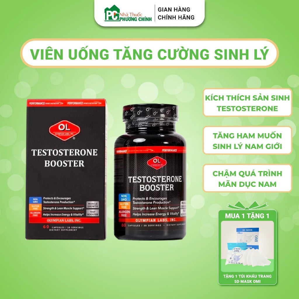 Viên Uống Tăng Cường Sinh Lý Nam Testosterone Booster Olympian Labs Giúp Tăng Tổng Hợp Testosterone