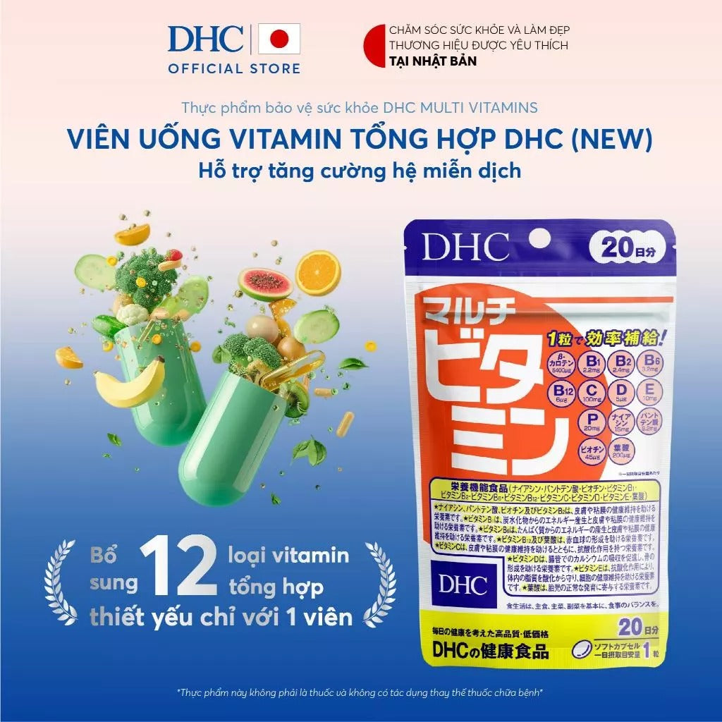 Viên uống DHC Tpbvsk DHC Multi vitamins tổng hợp bổ sung 12 loại vitamin thiết yếu 60 ngày