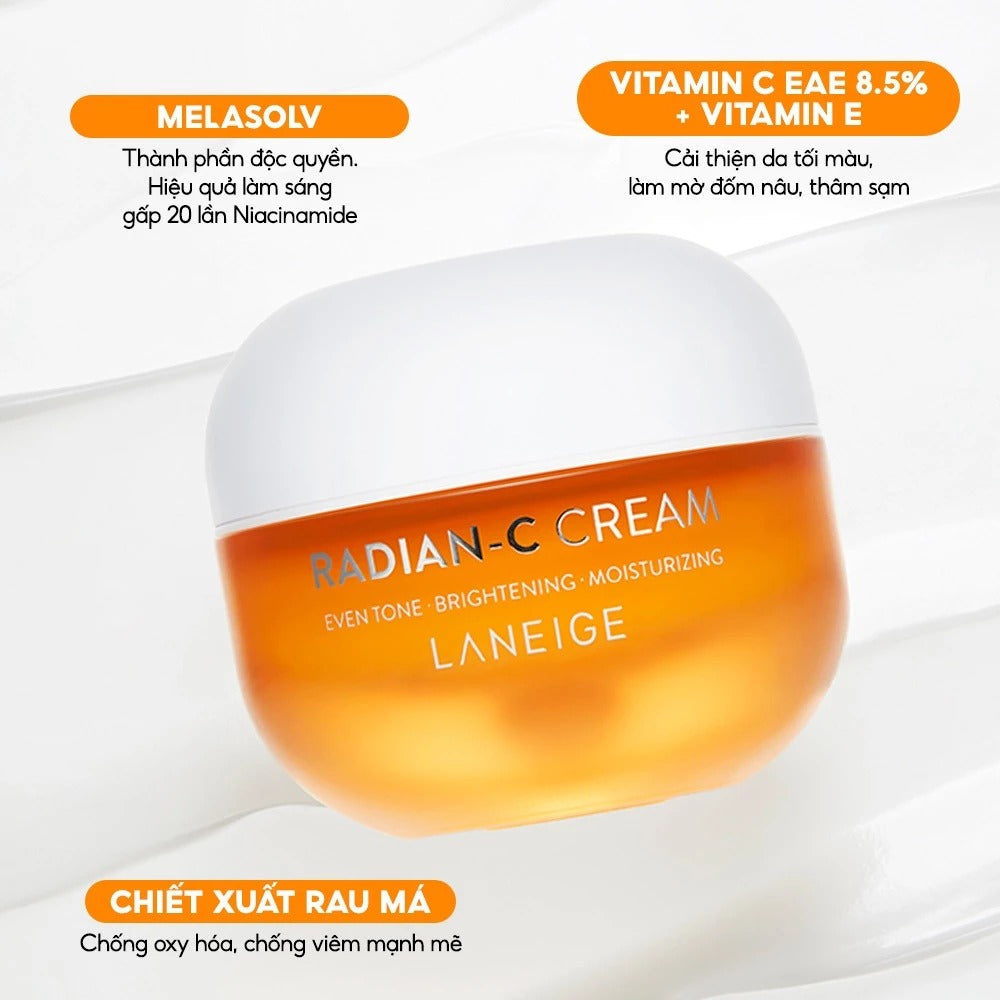 Kem Dưỡng Trắng Làm Mờ Đốm Nâu Laneige Radian-C Cream 50ml