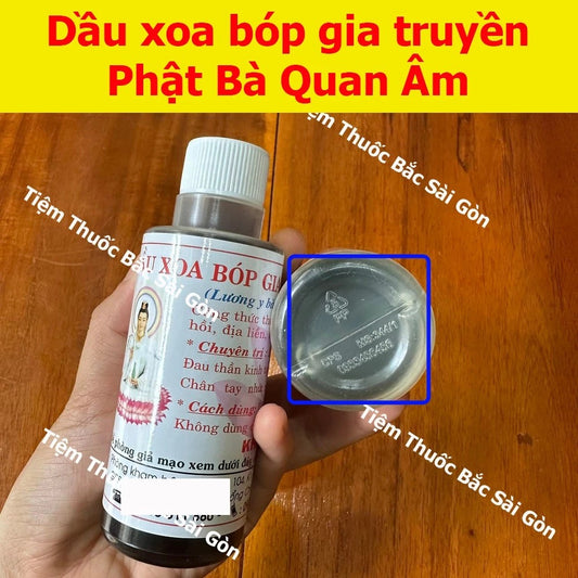 Dầu Xoa Bóp Xương Khớp Gia Truyền Phật Quan Âm - Chai 120ml,