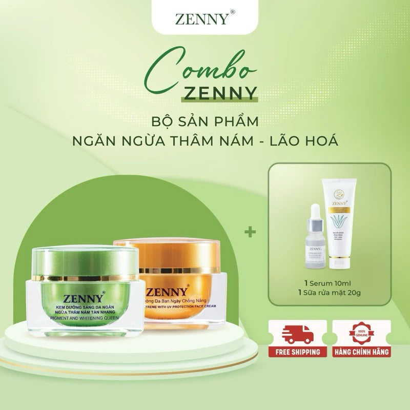 Bộ Sản Phẩm ZENNY COSMETIC Ngăn Ngừa Thâm Nám Chống Lão Hóa