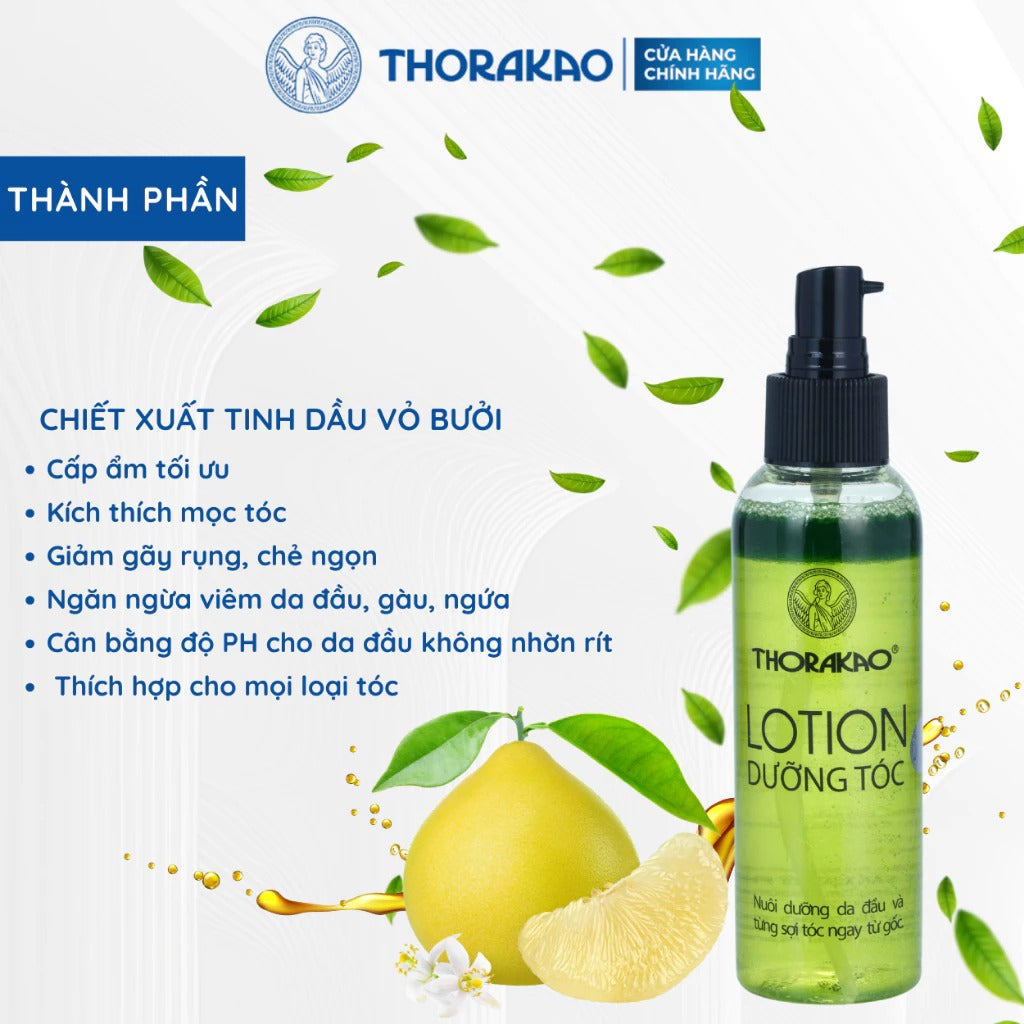 Lotion Dưỡng Tóc Thorakao Tinh Dầu Bưởi Kích Mọc Tóc Giúp Tóc Suôn Mượt 150ML