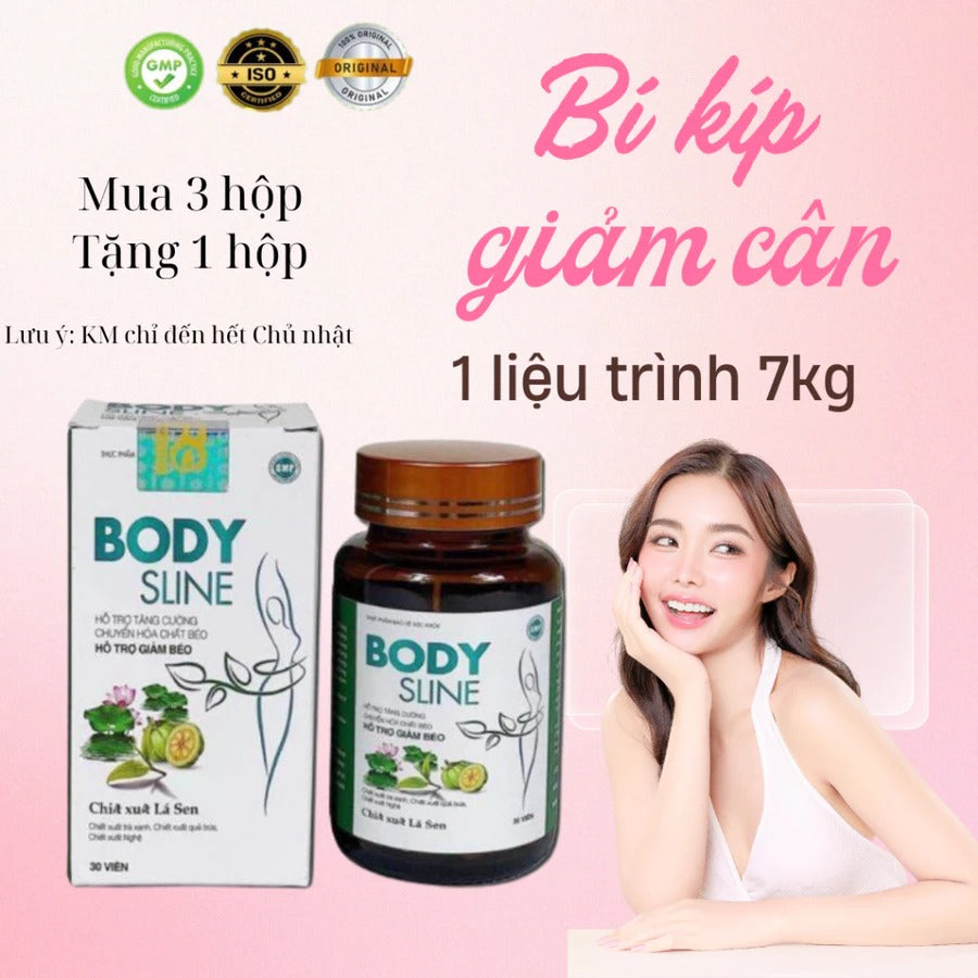 02 Boxes - Giảm cân cấp tốc nhanh 10 kg cơ địa khó giảm hiệu quả an toàn Body Sline 30 viên uống cho mẹ bầu sau sinh và cho con bú