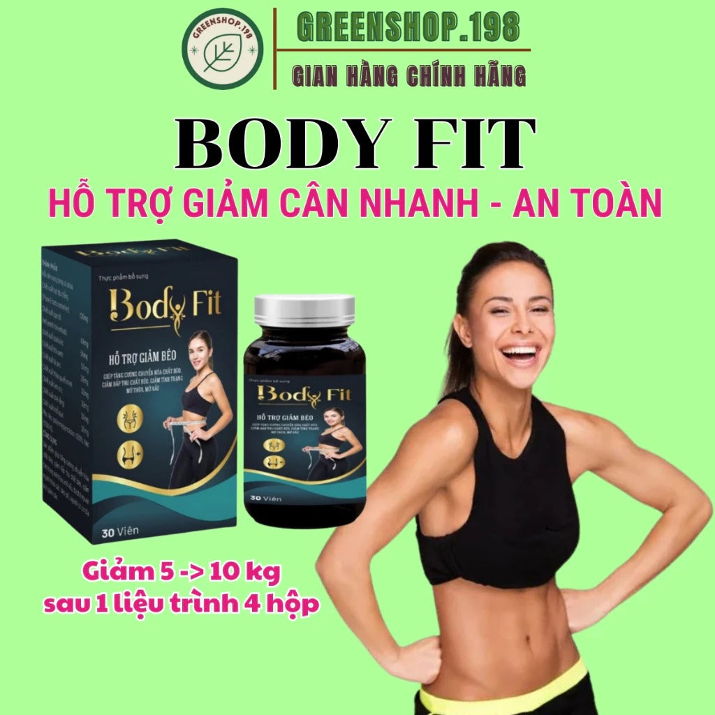 02 Boxes - Viên uống giảm cân BODY FIT hộp 30v giảm 5-10kg sau 1 liệu trình giảm béo an toàn hiệu quả