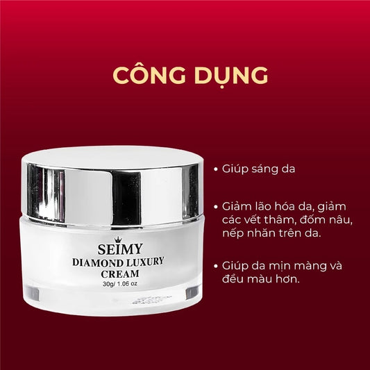 Kem dưỡng da mặt nhau thai Seimy - Diamond Luxury Cream 30g